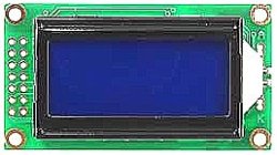 画像1: LCD8文字×2行白色抜き文字表示