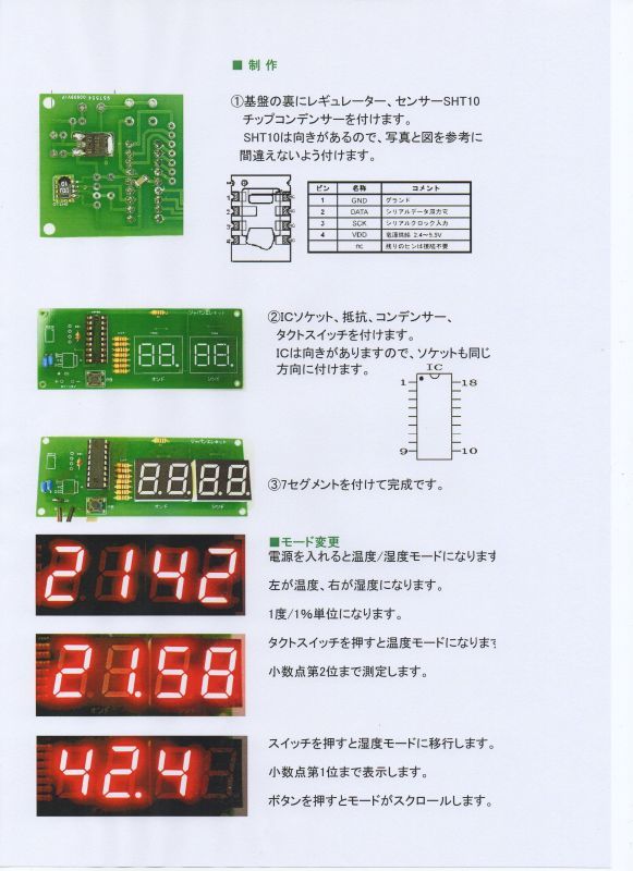 デジタル温度・湿度計