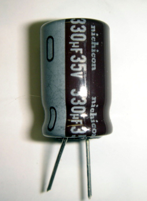 画像1: 電解コンデンサー　35V 330uF
